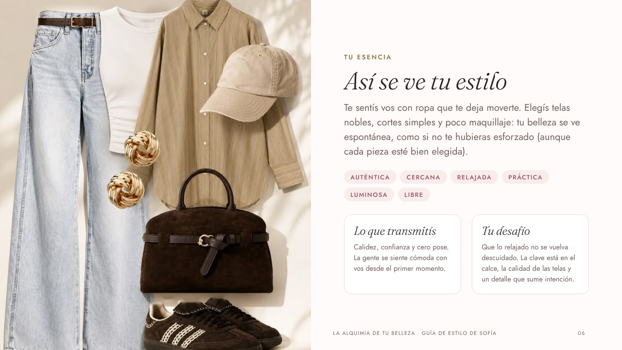 Página de la guía de estilo: así se ve tu estilo