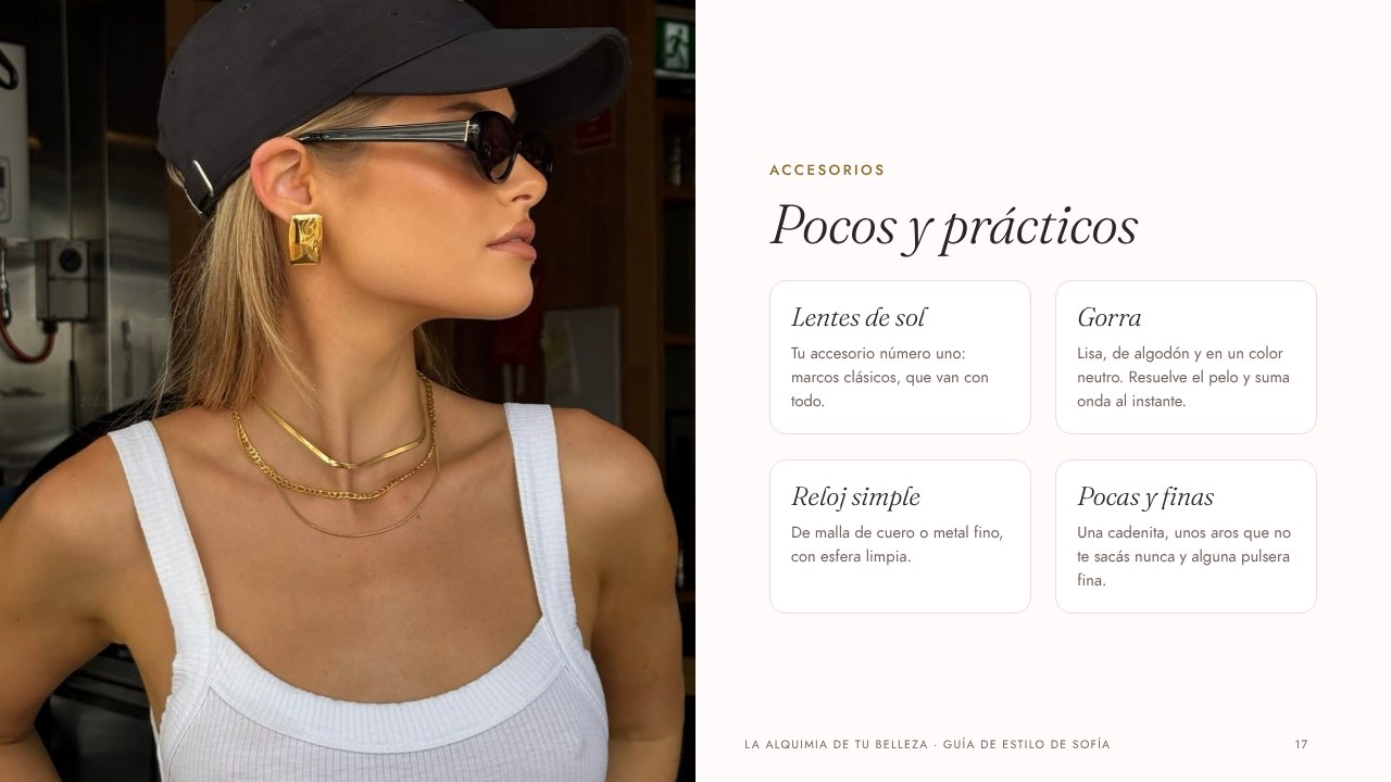 Página de la guía de estilo: accesorios
